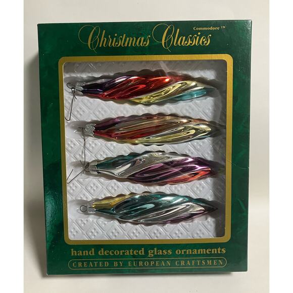 Commodore Twisted Glass Rainbow Christmas Classics Romanian Hand Crafted VTG - Picture 3 of 9